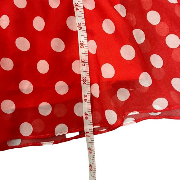 Ronni Nicole Red Polka Dot Dress Women’s Size 12 Vintage Style Pin Up Retro - Picture 5 of 13